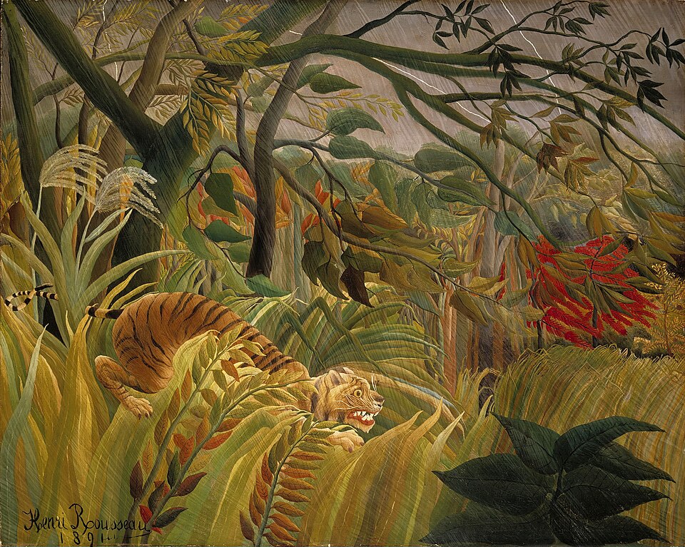 热带风暴中的老虎